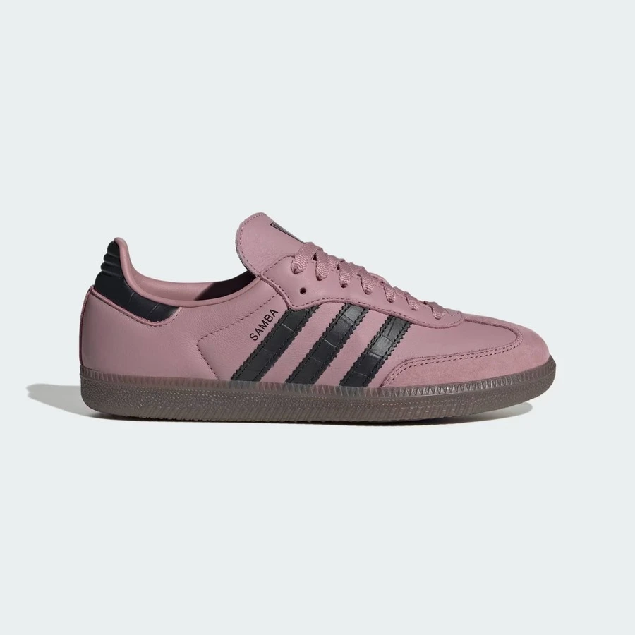 Adidas Samba OG Shoes Women's Magic Mauve / Core Black KJ7455 | Retro Heritage Style, Timeless Silhouette - 紫丁香色 - 查看 1