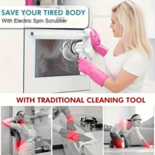 1PC Electric Rotating Brush, Portable Electric Cleaning Brush, USB Charging, Household Items, Suitable For Bathroom/Sink/Window - Kitchen Essentials - White - View 3