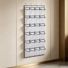 Large Capacity Hanging Shoe Organizer, 40, 35, 24 Or 14 Pockets Optional. Made Of Breathable Non-Woven Fabric, Equipped With Sturdy Black Frame, Dust-Proof And Moisture-Proof, Contents Clearly Visible. - View 26