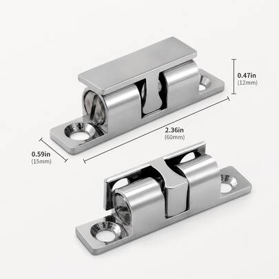 2026 Premium Robust Metal Cabinet Door Closers: Adjustable Magnetic Door Catch In Polished Stainless Steel For Strong Hold - Perfect For Kitchen, Wardrobe & Furniture Doors