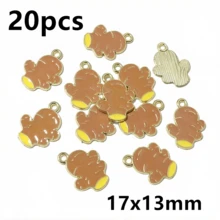 20 piezas de dijes de esmalte con forma de verduras, colgantes de chile, tomate, patata, maíz, zanahoria, dijes de comida, accesorios y hallazgos para hacer joyas DIY - verdura - Ver 42