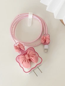 5 件粉色心形充电器保护套 线绕套 兼容 18W/20W 快速充电器软壳 - 多色 - 查看 19
