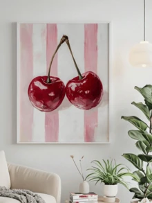 1 Peça, Arte de Parede em Tela, Arte de Parede Emoldurada, Arte de Parede com Tema de Cereja, Decoração de Cozinha Vintage Vermelho Fruta, Pôster de Arte Pop de Cereja, Decoração de Sala de Jantar de Verão Vintage, Arte de Parede de Estilo Fazenda Doce, Pôster de Estilo Preppy, Decoração de Apartamento, Decoração de Quarto de Menina Rosa, Decoração Inspirada em Dopamina, Decoração de Quarto de Estudante, Decoração de Sala de Estar, Decoração de Banheiro, Decoração de Cozinha, Decoração de Sala de Jantar, Decoração de Quarto, Presentes, Presentes de Inauguração, Decoração de Escritório - cereja - Visão 1