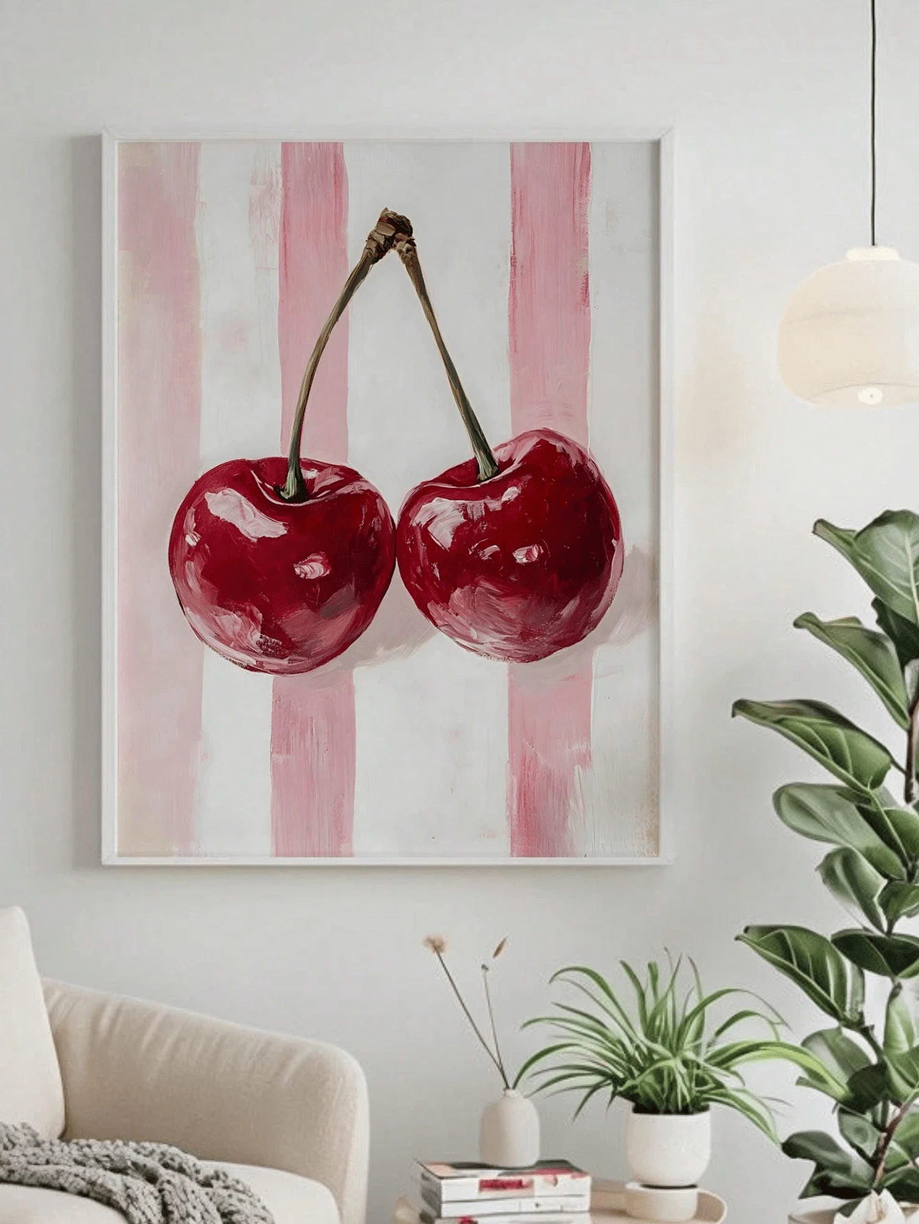1 Peça, Arte de Parede em Tela, Arte de Parede Emoldurada, Arte de Parede com Tema de Cereja, Decoração de Cozinha Vintage Vermelho Fruta, Pôster de Arte Pop de Cereja, Decoração de Sala de Jantar de Verão Vintage, Arte de Parede de Estilo Fazenda Doce, Pôster de Estilo Preppy, Decoração de Apartamento, Decoração de Quarto de Menina Rosa, Decoração Inspirada em Dopamina, Decoração de Quarto de Estudante, Decoração de Sala de Estar, Decoração de Banheiro, Decoração de Cozinha, Decoração de Sala de Jantar, Decoração de Quarto, Presentes, Presentes de Inauguração, Decoração de Escritório - cereja - Visão 1