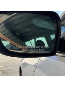 Your Demons Are Closer Than They Look, Mirror Decals, Car Mirror Stickers, Car Decoration Stickers - A - View 6