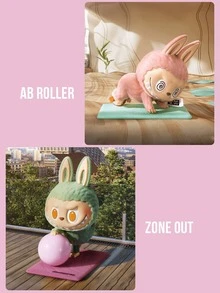 LABUBU THE MONSTERS 慵懶瑜伽系列盲盒公仔，趣味夏季叢林故事迷你雕像盲盒，桌面展示櫃擺飾，Labubu 粉絲生日聖誕禮物，開學季禮物 - 彩色 - 查看 7