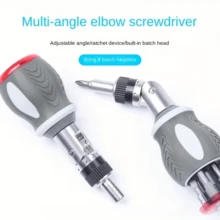 8-In-1 Manual Ratchet Screwdriver Set - Heavy Duty Metal Tool Kit With Rotating Head And Hidden Bit Slot, No Electricity Or Batteries Required, Stylish Design, Durable Construction, Suitable For Narrow Spaces, Multi-Function - A - View 2