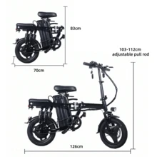 Dult Electric Bicycle, 500W Motor, 36V 15Ah Battery, 14-Inch Thick Tires, Top Speed Of 28 Miles Per Hour, Range Of 28 Miles, All-Terrain Electric Bicycle. - 加 - 查看 9