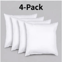 4 Pack 18x18 Inch Pillow Inserts, Fluffy Polyester Filled White Cushion Inserts, Square Throw Pillow Inner For Sofa Couch Bed Chair - 20 X 20 Inches(50*50cm) - View 12