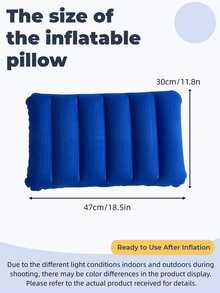 Square Inflatable Travel Pillow Neck Support For Men And Women Lumbar Cushion Ideal For Camping Beach Tent Rest Long Flights Road Trips Comfortable Aviation Accessory Elegant Travel Gear Inflatable Material Camping Essentials Travel Essential - Multicolor - View 17