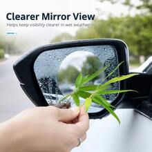 2pcs Multi-Size Car Rearview Mirror/Side Window Rainproof Film, High-Definition Transparent Water-Repellent Protective Film, Anti-Fog Waterproof Auxiliary Vision Sticker, Suitable For Most Car Rearview Mirrors/Windows For Rainy Day Driving - A - View 8