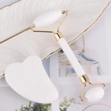 2 Peças Conjunto de Ferramentas de Massagem Facial Gua Sha: 1 Rolo de Massagem de Cabeça Dupla, 1 Placa Gua Sha em Formato de Coração, Massagem Facial para Reduzir o Inchaço, Acalmar e Levantar a Pele, Irradiar Brilho, Produto de Cuidados com a Pele de Beleza, Spa, Autocuidado, Ferramenta de Cuidados com a Pele, Ace Care - Multicolorido - Visão 18