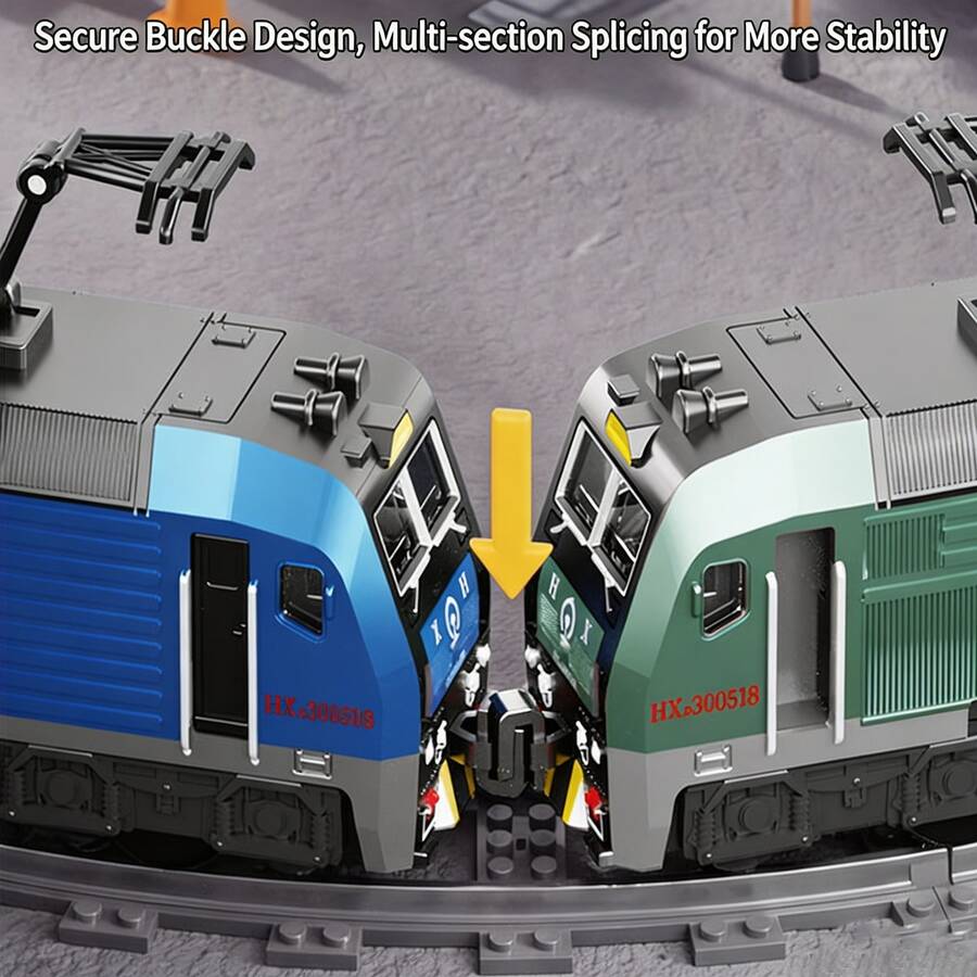 1pc Realistic Electric Bow-Shaped Train Model: Liftable Electric Bow, Openable Doors, Inertial Gliding, Multiple Colors Available; Collectible/Children's Toy Gift; Recreate Authentic Train Experience! - Multicolor - View 1