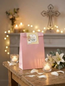 24 miếng nhãn dán chai nước cá nhân hóa cho lễ Rước Lễ Lần Đầu - nhãn dán vuông tùy chỉnh cho lễ Rửa Tội và lễ Đặt Tên cho bé trai và bé gái với họa tiết hoa và chấm bi - Nhiều màu 1 - Xem 6