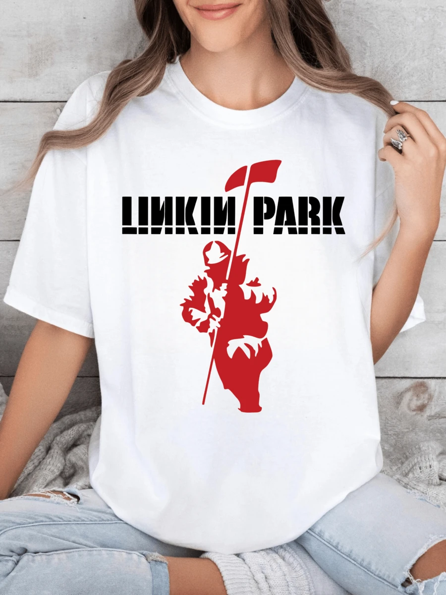 L-Linkin P-Park Europe Tour 2025 T-Shirt Men Women Vintage Rock Band Graphic Tee Casual Short Sleeve O-Neck Top Nu Metal Fan Gift Streetwear Tshirt - 白色9 - 查看 1