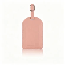 Vintage Minimalist PU Leather Rectangular Luggage Tag With Buckle Strap And Hidden ID Card Slot For Suitcase, Holiday Travel And Summer Vacation Trip - Multicolor - View 11