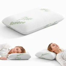 1 buah Bantal Busa Memori – Bantal Tidur Ortopedi Berbentuk Roti untuk Penopang Leher, Bantal Leher Ergonomis untuk Tidur Miring, Telentang & Tengkurap, Ukuran Standar dengan Sarung yang Dapat Dilepas dan Dicuci - Hijau Pastel - View 7