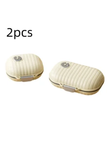 1/2 Pack 7-Compartment Large Capacity Pill Box, Airtight Vitamin Supplement Organizer, Home Travel Daily Pill Container - Multicolor - View 11