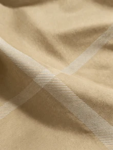 男士休閒/派對/街頭/通勤/工作/商務正式多用途黑色格紋襯衫，細緻紋理斜格紋，隨機印花，銀色單排扣，領口鈕扣 - 卡其色 - 查看 4