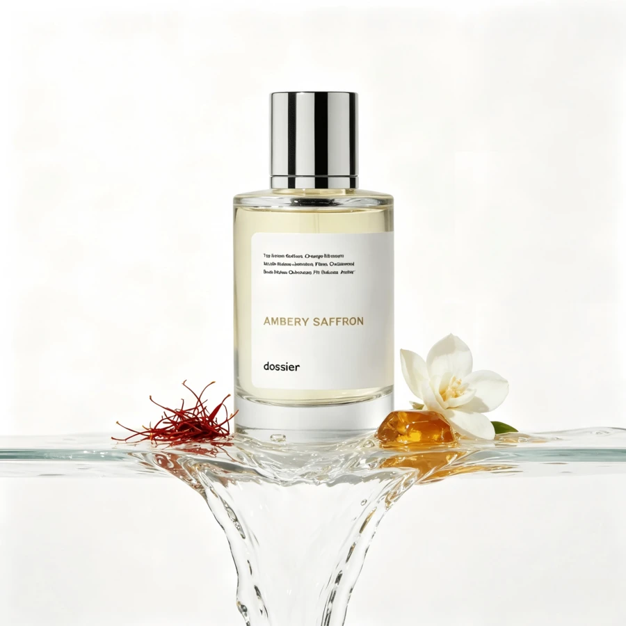 Dossier Ambery Saffron Eau De Parfum 50ml – Amber Woody Saffron Perfume For Women And Men, Jasmine Cedar Musk Fragrance, Long Lasting Luxury Unisex Scent - 花卉印花 - 查看 1