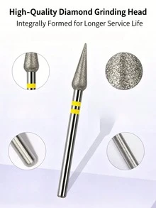 Premium Carbide Tungsten Callus Removal Nail Drill Bit 3/32" Professional Carbide Tungsten Nail Cleaning Drill Bit, Suitable For Calluses, Dead Skin And Nail Preparation, Dual Rotation, Professional Nail Drill - Multicolor - View 5