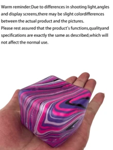 Fluid Pattern Ice Cube Square Squeeze Toy, Soft Touch, Can Be Squeezed And Deformed Freely, Great Choice For Stress Relief And Mood Improvement, Party Gift|Birthday Gift|Holiday Gift - 彩色 - 查看 15