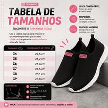 Tênis Meia Preto Feminino Ortopédico Academia Dia a Dia - Preto - Visão 12