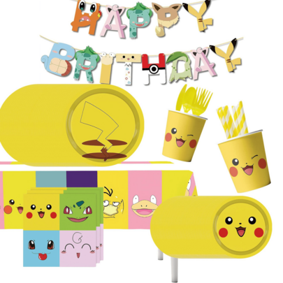 DOBBLE Bộ tiệc chủ đề Anime 81 món, phù hợp cho 10 người, bộ đồ dùng bàn tiệc sinh nhật dùng một lần, bao gồm đĩa, cốc và khăn giấy. Đồ trang trí lễ hội, phù hợp cho cắm trại, dã ngoại, tiệc nướng sân vườn và trang trí tiệc, cũng là đồ trang trí lý tưởng cho Halloween, Giáng sinh và tiệc, và là món quà bất ngờ tuyệt vời cho người hâm mộ.