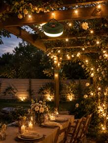 1pc Hanging Outdoor Camping Light With Retractable LED Strip For Tent Frame, Balcony, Garden And Weekend Trips - 均碼 - 查看 5