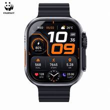 PANDA Reloj inteligente Ultra 4 unisex, pantalla táctil vibrante de 2.2", resistente al agua y al sudor IP68 para natación, llamadas Bluetooth, esfera de reloj personalizada con IA, múltiples modos deportivos, compatible con Android & iOS - Negro - Ver 1