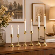 12/6/3PCS French Gold/Black/Faux Gold Candle Holder Set, Suitable For Pillar And Conical Candles, Suitable For Home, Wedding, Party, Anniversary Decoration - Multicolor - View 20