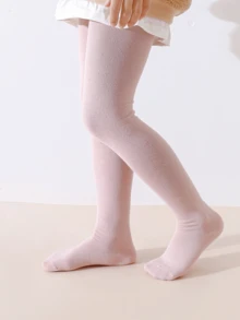 8雙女童素色褲襪，春秋中大童彈性百搭緊身褲，學生校服裙配搭百搭親膚全腳褲襪 - 彩色 - 查看 8