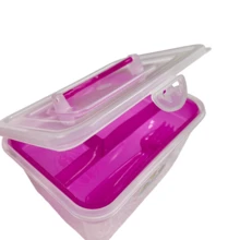 6 Topper Tupper Transparente Con Cuchara y Tenedor Lunch Box | Colores enviados al azar - Multicolor - Ver 5