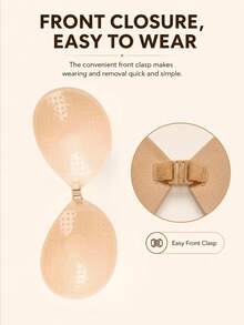 2/1 Pair Adhesive Bra, Reusable, Great Push-Up Effect, Invisible Backless Design, Suitable For All Seasons - Multicolor - View 4