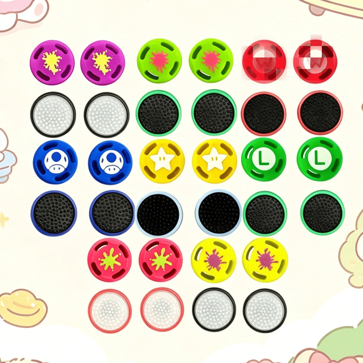 Multi-Color: + Silicone Button Protector Caps, Joystick Protector Caps, Joystick Covers, Joystick Button Caps Compatible With: Switch And Lite Controllers, Sweat-Proof, Scratch-Resistant, Gaming Accessories - View 1