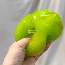 Green Apple Squeeze Ball, Clear TPR Fidget Toy, Soft Stress Relief Ball For Teens, Couples And Adults - Multicolor - View 8