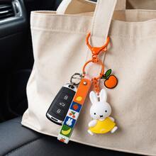 官方授權 Miffy 經典鑰匙圈，可愛風 Miffy 兔兔角色設計，迷你吊飾小掛件，優質 PVC 精細工藝，手提包、背包與鑰匙配件，適合日常使用，生日、聖誕、節日及 Miffy 粉絲禮物 - 紅色 - 查看 3