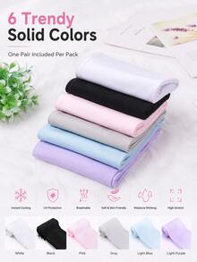 Cool And Refreshing Sun Protection Arm Sleeves With Finger Holes, High Elasticity, Breathable And UV Protection, Suitable For Driving, Cycling And Outdoor Sun Protection - A - View 2