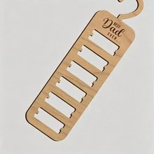 Father's Day Creative Wooden Tie Storage Rack, Men's Wall-Mounted Tie Organizer, Thank You Dad Gift Wooden Hanging Rack, Tie-Shaped Storage Rack, Home Tie Organizer Tool, Commemorative Gift Home Decor Ornament, Father's Day Gift,Bedroom Room Decor,Back To School - Multicolor - View 9