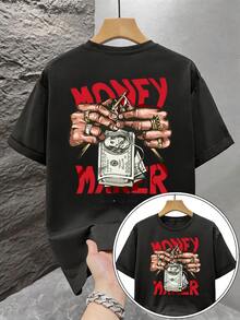 Men T-Shirts - 黑色 - 查看 4