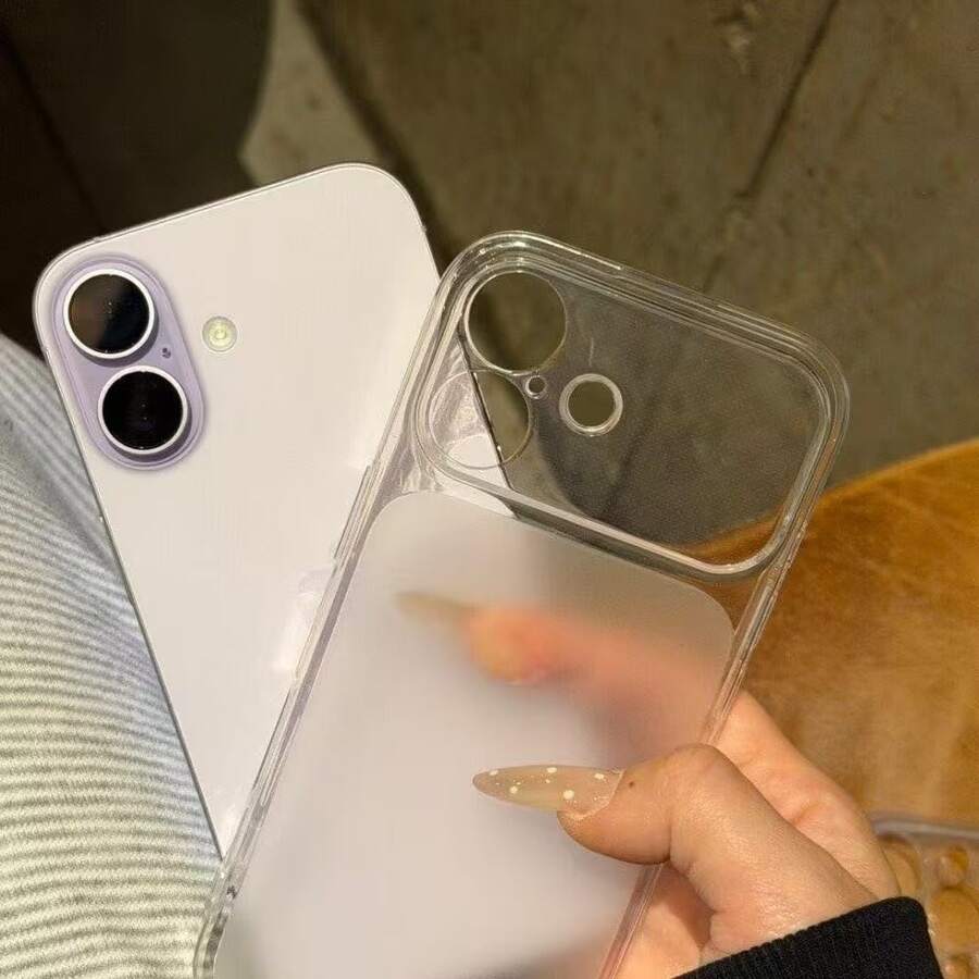 Phone Case: Instant Transformation To 17 Pro Large Window Style, Compatible With Apple 11/12/13/14/15/16/17, Transparent Soft Shell Suitable For 17Pro/17Pro Max/Plus, Frosted Matte Texture, Minimalist Frosted Transparent Design, Shockproof Protective Cover - Transparent 1 - View 1