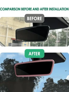 Funda protectora de silicona para marco de pantalla de control central, almohadilla de silicona para carga inalámbrica, funda protectora para marco de espejo retrovisor, accesorios de decoración y modificación de molduras interiores - A - Ver 6