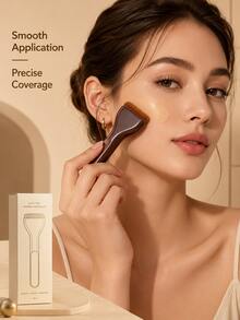 1 Stück neuer zungenförmiger Foundation-Pinsel, ultradünne nahtlose Foundation, asymmetrisches gebogenes Fächerdesign, nahtlose Anwendung, hochdichte PBT Bio-Active Faserborsten, weich und perfekt, minimalistischer Luxusstil. Professioneller Make-up-Pinsel geeignet für flüssige und cremige Foundation, unverzichtbares Werkzeug für den täglichen Gebrauch und Anfänger im Make-up. Inklusive Geschenk. - Verschiedenfarbig - Übersicht 7