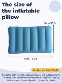 Square Inflatable Travel Pillow Neck Support For Men And Women Lumbar Cushion Ideal For Camping Beach Tent Rest Long Flights Road Trips Comfortable Aviation Accessory Elegant Travel Gear Inflatable Material Camping Essentials Travel Essential - Multicolor - View 18
