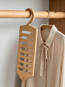 Father's Day Creative Wooden Tie Storage Rack, Men's Wall-Mounted Tie Organizer, Thank You Dad Gift Wooden Hanging Rack, Tie-Shaped Storage Rack, Home Tie Organizer Tool, Commemorative Gift Home Decor Ornament, Father's Day Gift,Bedroom Room Decor,Back To School - Multicolor - View 6