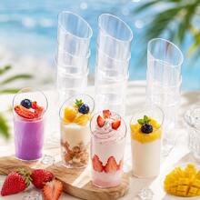 Bộ 100/60/50/40/30/20/10 cốc thủy tinh tái sử dụng, cốc thủy tinh 75ml, cốc thủy tinh có đáy nghiêng, thích hợp đựng mousse, pudding, sữa chua và các món tráng miệng. - Trong sáng - Xem 3