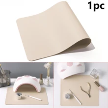 1pc Waterproof Nail Art Table Mat, Soft Microfiber PU Leather Material, Reusable And Foldable, Suitable For Nail Salon And Home Use, Nail Art Supplies - Multicolor - View 11
