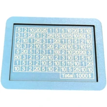 1 pieza Hucha pequeña con símbolo de Dólar/Euro, Caja de dinero de madera DIY rosa & azul, Reutilizable y escribible, Adecuada para monedas y billetes, Plan de ahorro, Regalo para niños y niñas, Temporada de vuelta al colegio Decoración de Halloween, Suministros de aprendizaje - Multicolor - Ver 15