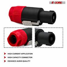 5 CORE 5Core Speakon Adapter High Quality Audio Jack Male Audio Pin Speaker Adapter Connector - 紅色 - 查看 4