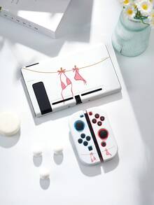 1個度假風比基尼印花圖案保護殼，相容於新Switch 2 (2025)、Switch NS/Switch OLED/Lite，適用於Switch 2遊戲主機配件，全套組，含收納袋、卡槽底座殼，Switch保護殼，給Switch玩家的浪漫禮物 - 彩色 - 查看 13